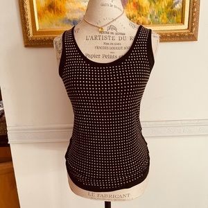 Tank Top size Small black with gold glitz !